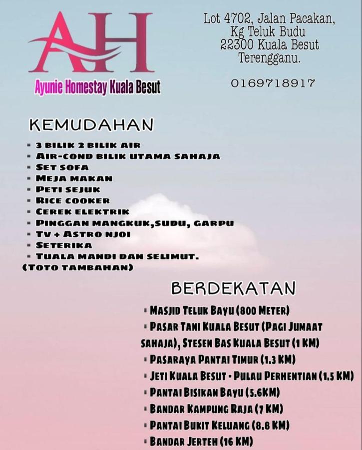 Ayuni Homestay Kuala Besut Terengganu Dış mekan fotoğraf